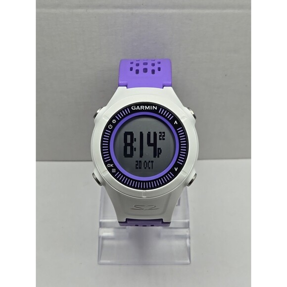 Garmin Approach S2 Golf GPS Watch White Purple Rechargeable Tested US W/ Charger - Picture 1 of 12